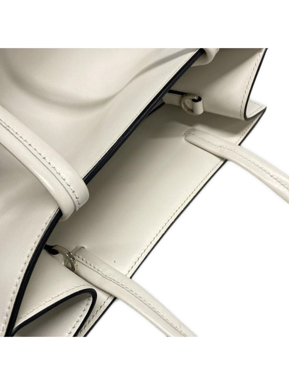 Prada Tote White Leather - Picture 12 of 15